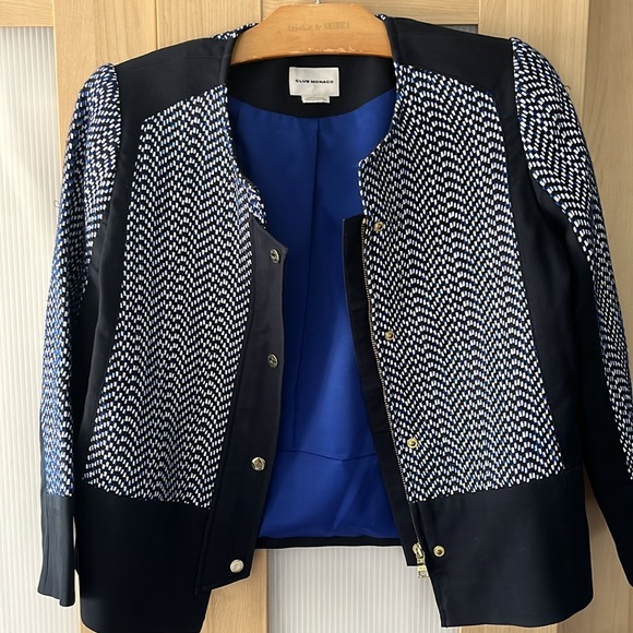 Club Monaco “Old Money Office Siren” crop tweed jacket - Picture 3 of 6